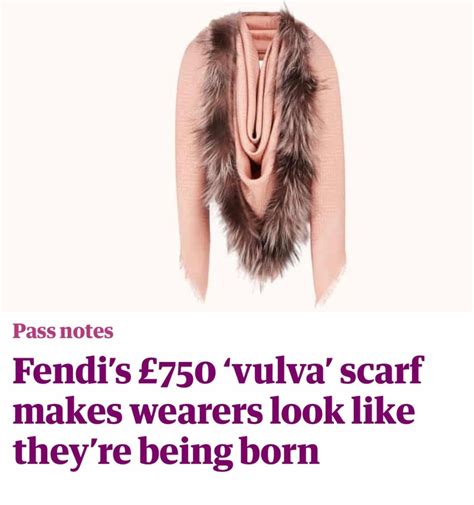 Fendi’s £750 'vulva scarf' goes viral after shoppers compare it to a 